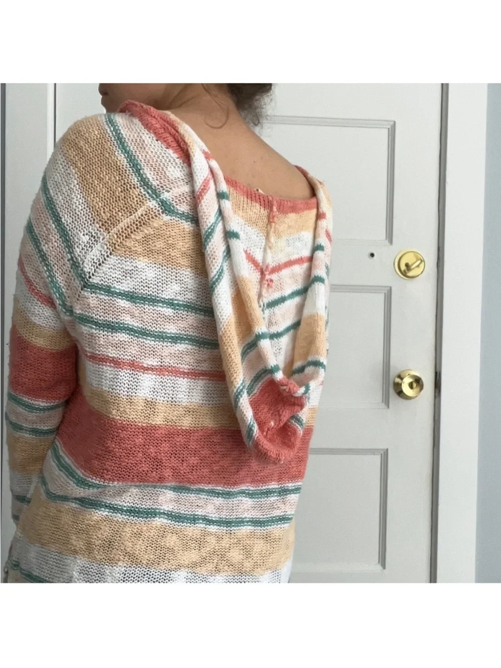 EUC Roxy cotton knit sweater hoodie size S